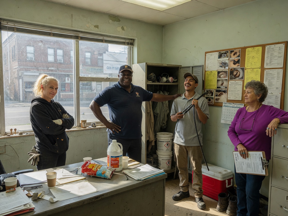 The Detroit Pest Control Pros team at work in Detroit